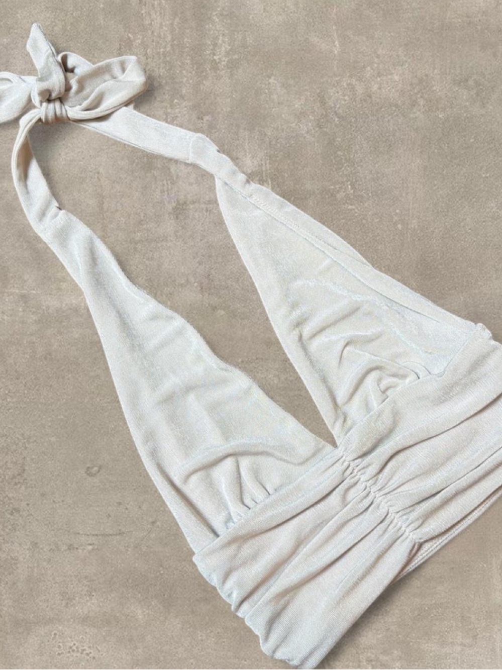 Garage Cream Halter Top